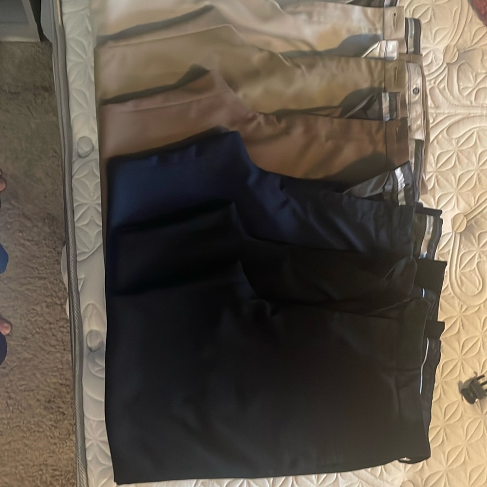 6 Pairs Used Men’s Lot of Haggar Dress Pants Size 36x30